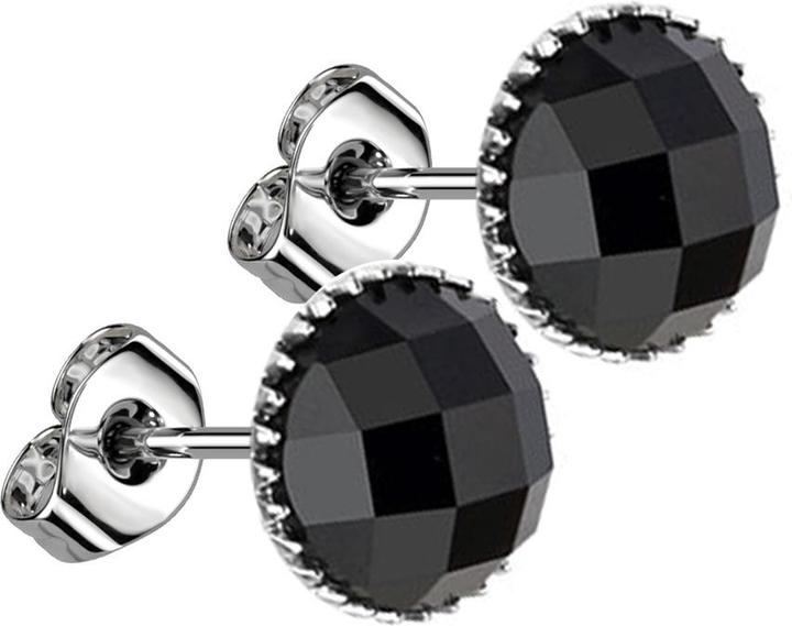 Image du produit Star Piercing Boucles d'oreilles cristal facetté noir (Acier chirurgical 316L, sans laiton)