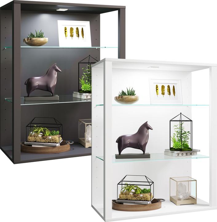 Produktbild VCM Holz Glas Stand Vitrine Glasol LW (90 x 70 x 35 cm)