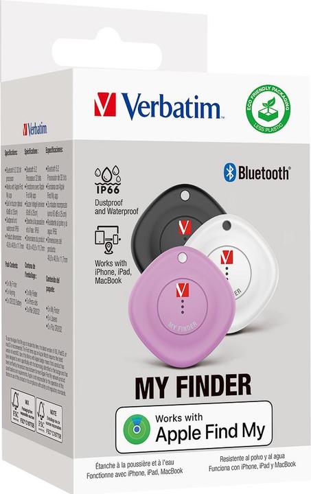 Actual product image Verbatim 1x3 My Finder Coin Bluetooth Item Find, b/w/p 32135 (iOS)