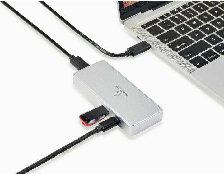 Actual product image Renkforce External USB 3.2 Gen1 (USB 3.0) Memory Card Reader and Hub USB-C (USB, USB-C 3.2 Gen 1)