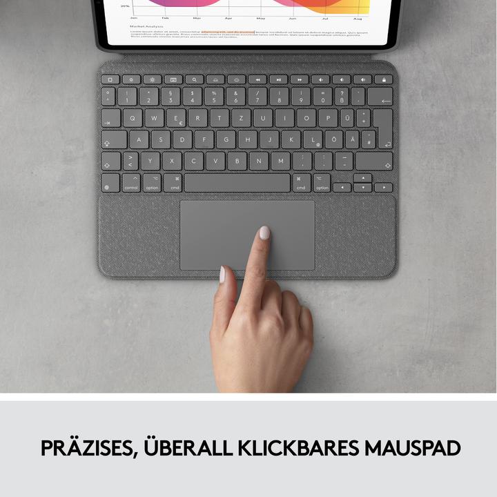 Actual product image Logitech Combo Touch (DE, iPad Air 2020 (4. Gen), iPad Air 2022 (5th Gen))