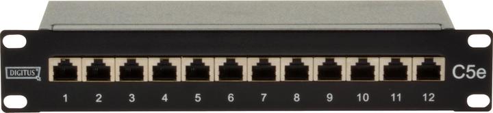Produktbild Digitus Patch Panel 25,4cm 10Zoll Cat5e 12-Port geschirmt
