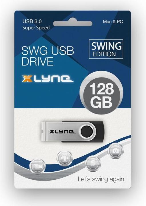 Productafbeelding Xlyne SWG USB Flash Drive 128 GB Zwart 177534-2 USB 3.0 (128 GB, USB-A)