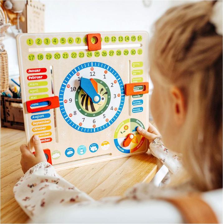 Actual product image small foot Learning board Date, times and seasons (German)