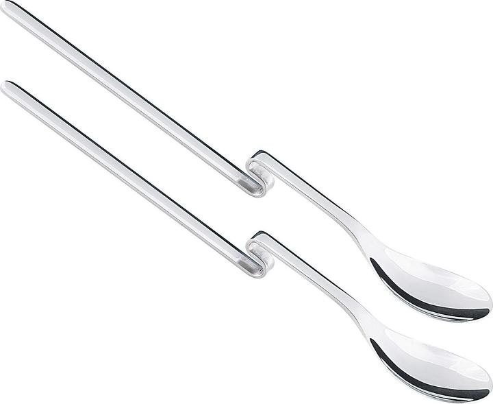 Actual product image CHG Stainless steel spoon with anti-slip bend, set of 2 (2 Piece, Scoops)