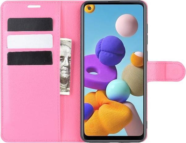 Productafbeelding MU Classic Litchi Leren Boekomslag Serie (Samsung Galaxy A21)