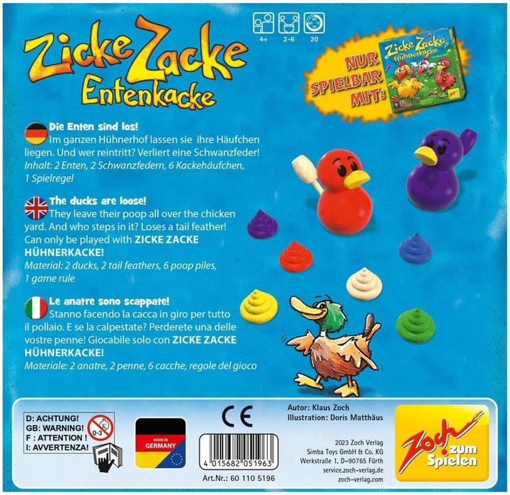 Image du produit Zoch Caca de canard (Allemand)