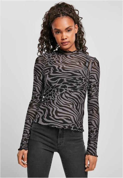 Produktbild Urban Classics Ladies AOP Mesh Turtleneck Longsleeve (XL)