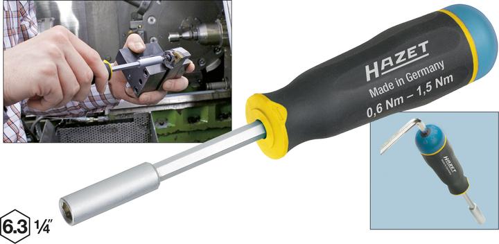 Actual product image HAZET Torque screwdriver 6001-1.4/3 ∙ Nm min-max: 0.4 - 1.4 Nm ∙ Tolerance: 15% ∙ Hexagon, hollow 6… (1/4", 0.40 Nm, 1.40 Nm)