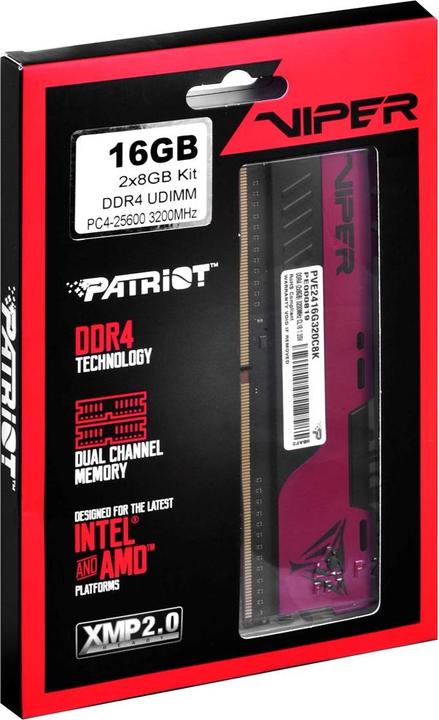 Immagine prodotto Patriot Viper Elite II (2 x 8GB, 3200 MHz, DDR4-RAM, DIMM)