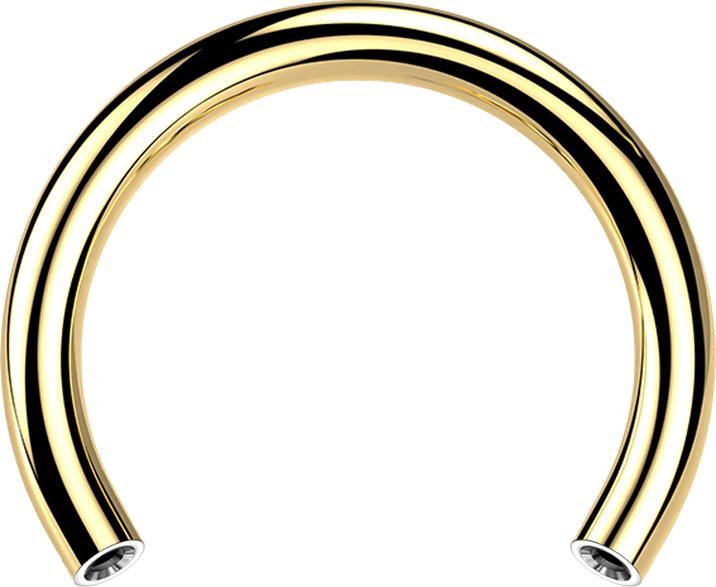 Star Piercing Micro Threadless Circular-Stab vergoldet (Titan G23, ohne Messing)