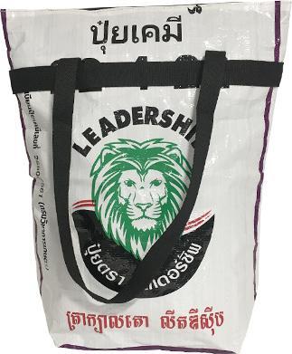 Image du produit Bekos Upcycling - Grand sac à provisions en sacs de riz recyclés Lion