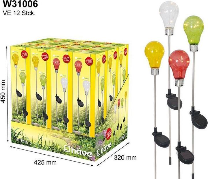 Produktbild Näve Display Solar-Erdspiess Glühbirne (IP44)