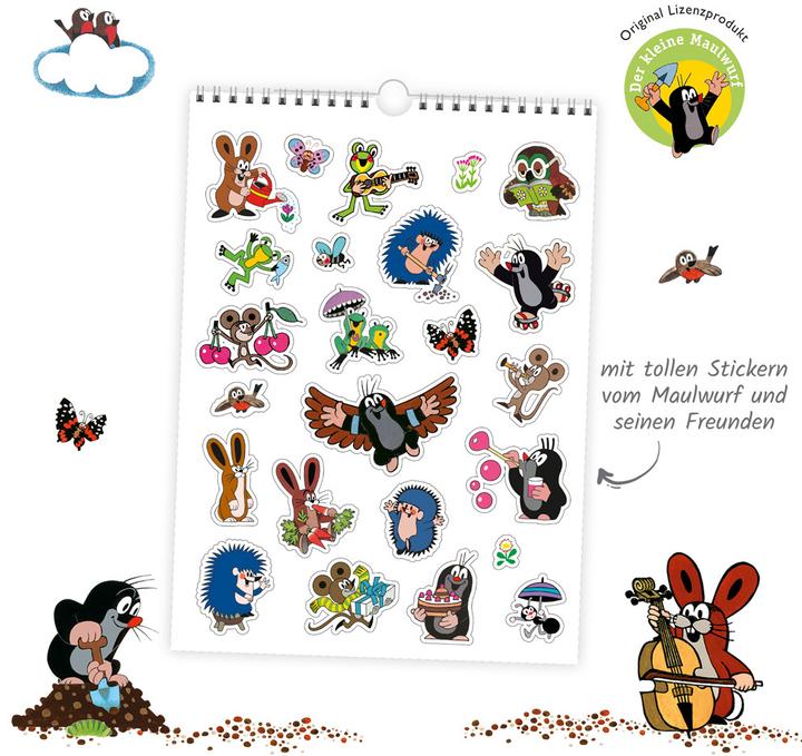 Actual product image Colouring calendar perpetual The little mole (19 x 26 cm, Hardcover, German)