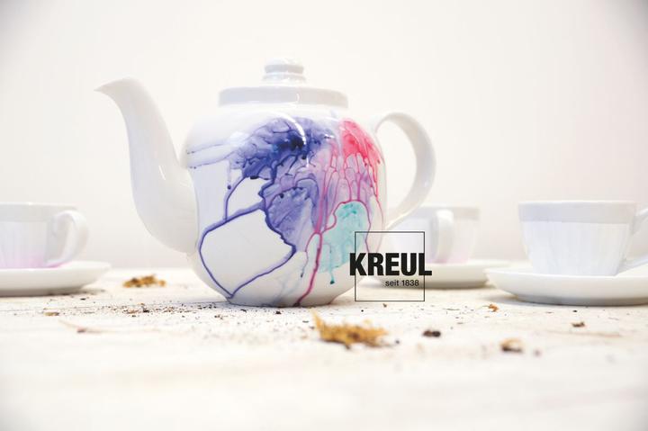 Actual product image Kreul Glass & Porcelain Classic, porcelain and glass paint (Ivory, 20 ml)