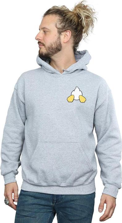 Actual product image Disney Mens Donald Duck Backside Breast Print Hoodie (L)