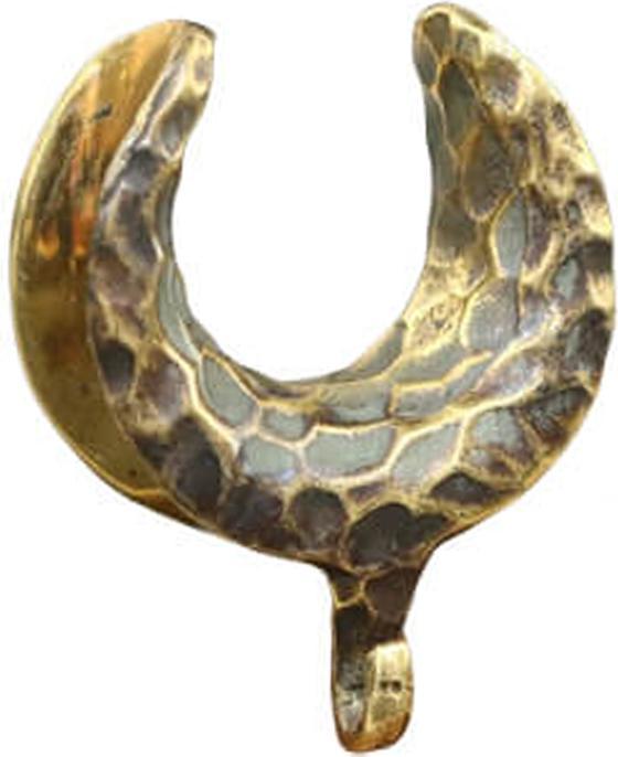 Produktbild Star Piercing Sattel vergoldet Hammerschlag Ring für Anhänger (Messing)