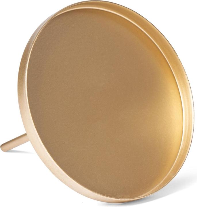 Actual product image Novaliv 4x Candle Pick Flat Gold 8cm Diameter I Candle Plate with Spike I Advent Candle Holder (8 x 8 x 8 cm)