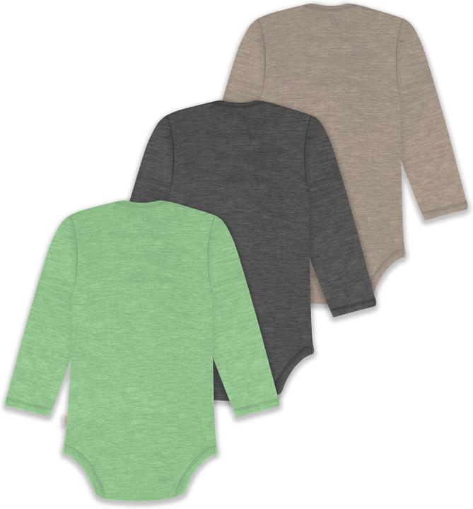 Image du produit Normani Lot de 3 Body Mérinos Bébé manches longues "Auckland" - 9383 (98)