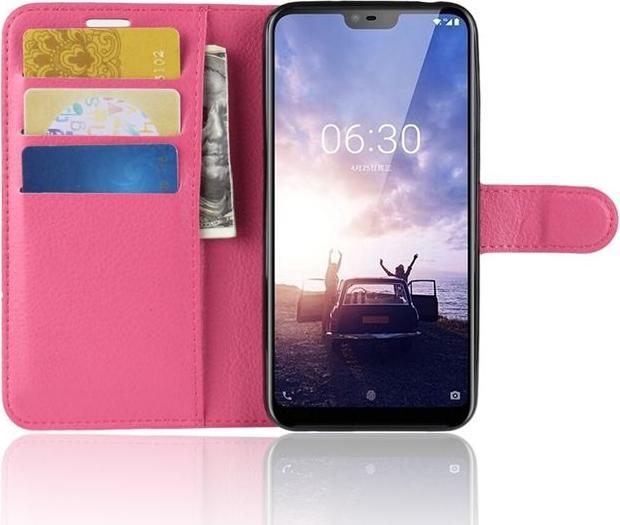 Actual product image MU Classic Litchi Leather Bookcover Series (Nokia 6.1 Plus)