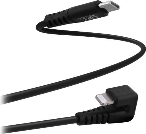 T'nB CÂBLE USB TYPE C - LIGHTNING M/M 2M COUDÉ 180° (NOIR) (1 m)