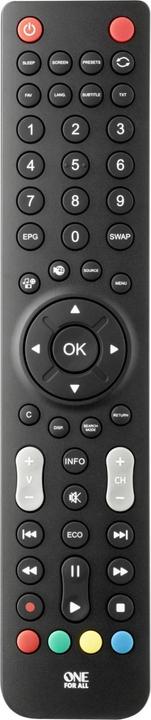 One for All Télécommande de remplacement pour téléviseur Sharp (Télécommande universelle, Infrarouge)