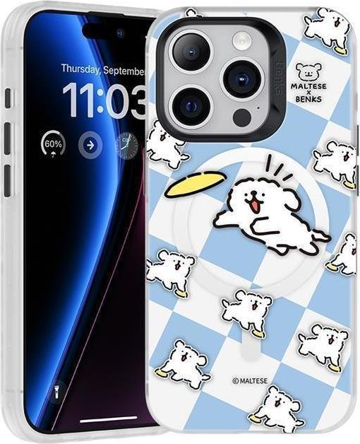 Image du produit Benks Collaboration Housse iPone 15 Pro Max - Chiot maltais noir (Apple iPhone 15 Pro Max)