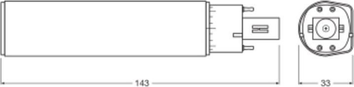 Actual product image Ledvance DULUX LED D/E18 (G24q-2, 7 W, 770 lm, 1 x, E)