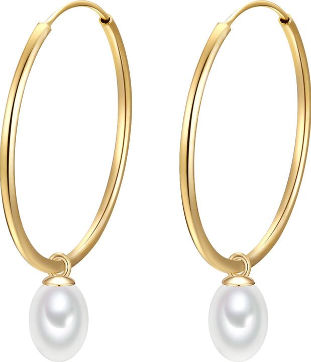 Glanzstücke München Damen Sterling Silber Süsswasser-Zuchtperle gelbgold - 12094 (Sterling Silber)
