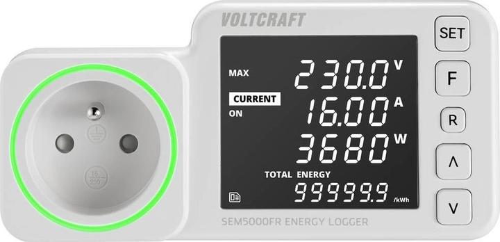 Immagine prodotto Voltcraft SEM5000 FR Contatore di costi energetici Previsione dei costi, funzione di allarme, tariffa