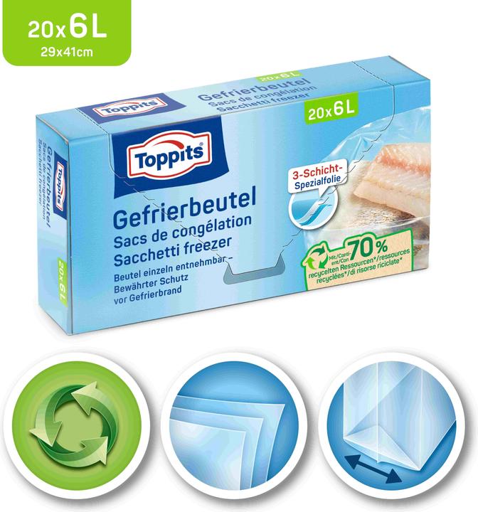 Image du produit Toppits Sac de congélation (20 x)