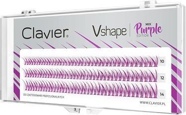 Actual product image Clavier Vshape tufts of purple eyelashes (Artificial eyelashes)