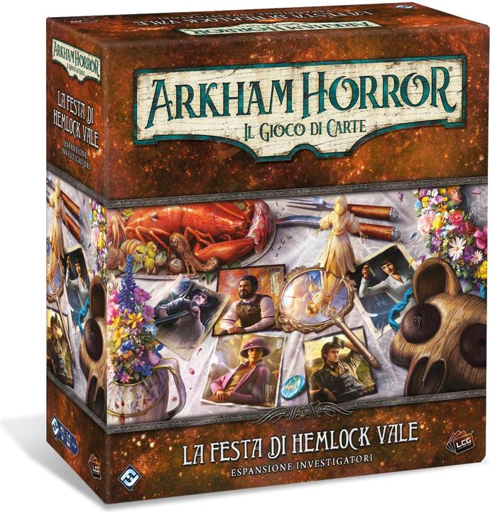 Produktbild Asmodée Arkham Horror LCG – Hemlock Vale‘s Feast: Investigators-Erweiterung (Italienisch)