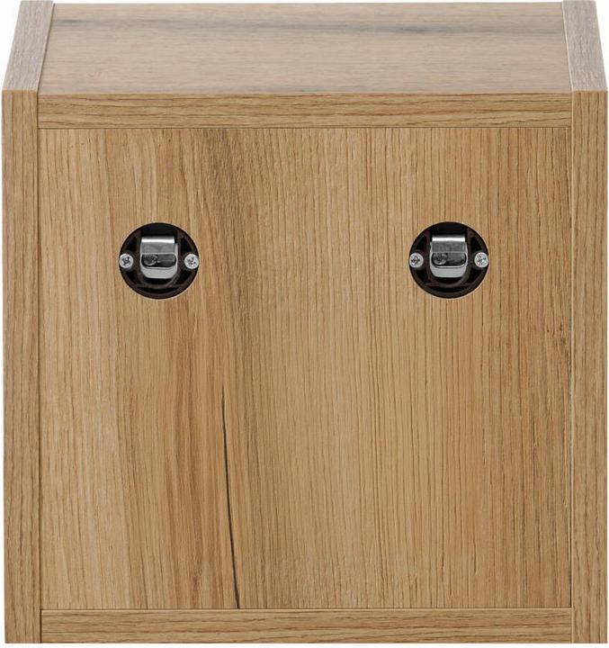 Actual product image En.Casa Bathroom shelf Newport 27x25x21 cm oak (27 x 25 x 21 cm)