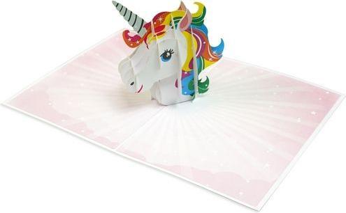 Immagine prodotto MU Classic Biglietto d'auguri 3D Pop-Up per il compleanno - Unicorno (1 pz.)