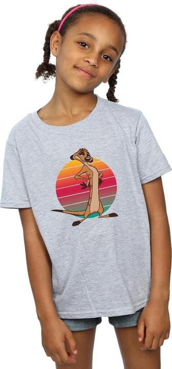 Actual product image Disney Girls The Lion King Timon Sunset Cotton T-Shirt (140, 146)