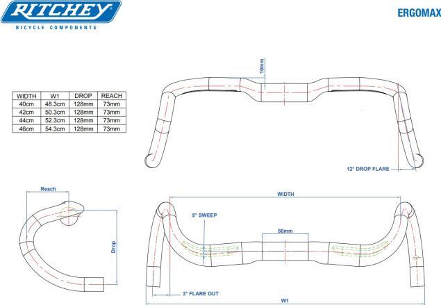 Produktbild Ritchey Comp Ergo Max Di2 Road (440 mm)