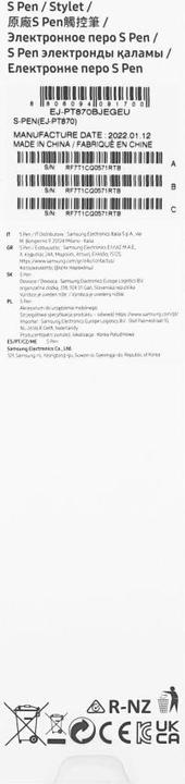 Valeurs nutritives et ingrédients Samsung S Pen
