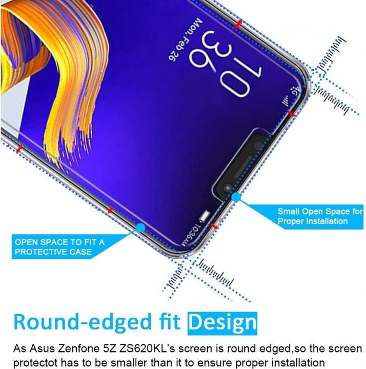 Produktbild Screenguard Asus ZenFone 5 / 5Z Panzerglas Schutzfolie Case Friendly Design (1 Stück, Asus Zenfone 5Z, Asus Zenfone 5 (ZE620KL))