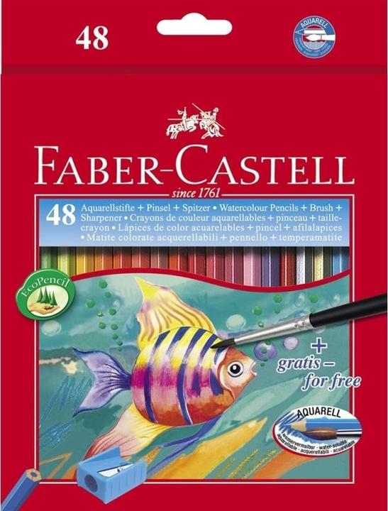 Produktbild Faber-Castell Buntstift Kinder Aquarell 48erKartonetui (Mehrfarbig, 48 x)