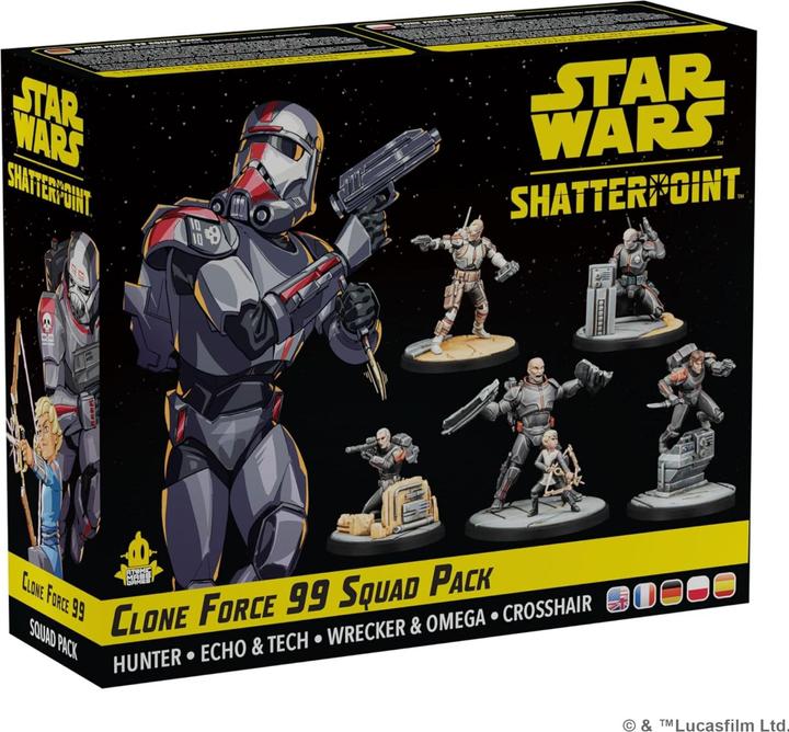Atomic Mass Games AMGD1024 - Star Wars: Shatterpoint - Clone Force 99 Squad Pack (Squad Pack Clone Force 99 (German)