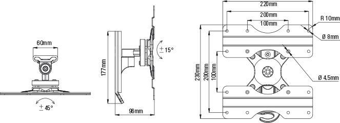 Actual product image Titan Bti 8020 (Wall, 43", 25 kg)