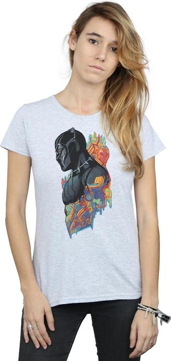 Actual product image Womens/Ladies Black Panther Profile Cotton T-Shirt (XL)