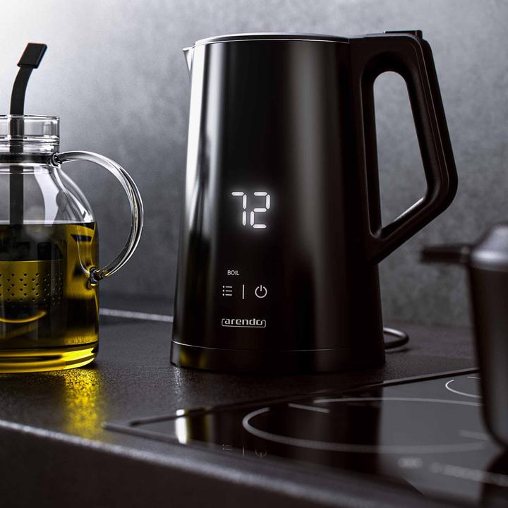 Actual product image Arendo Kettle, stainless steel Kettle with display and temperature selection AESTHET 1,5L (1.50 l)