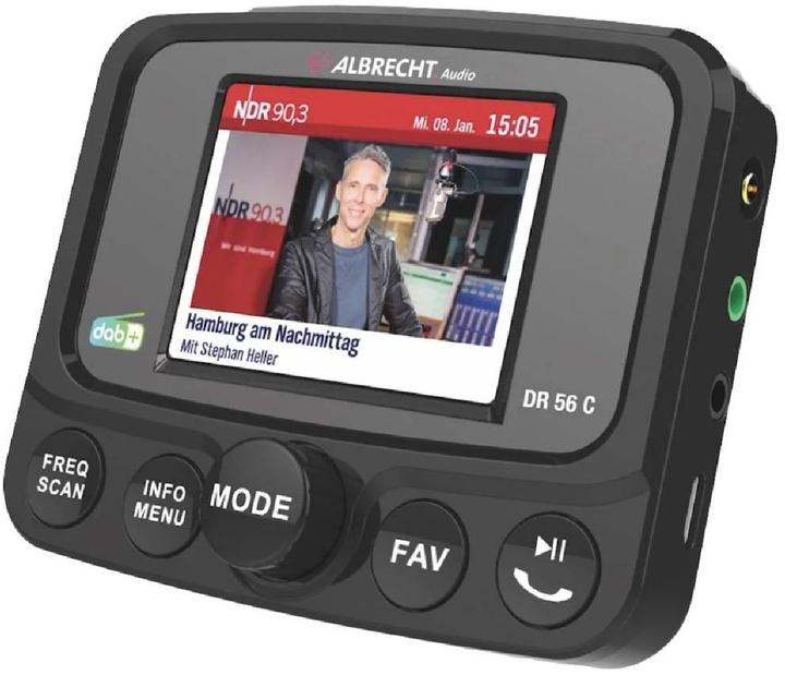 Actual product image Albrecht DR 56 C DAB+ Car radio tuner with colour display