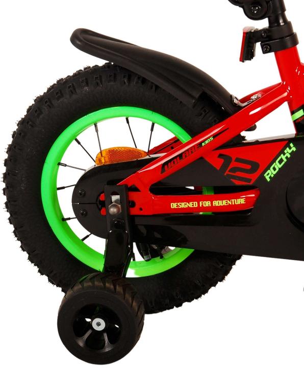 Image du produit Volare Vélo enfant Rocky - Garçons - 12 pouces - Rouge (12")