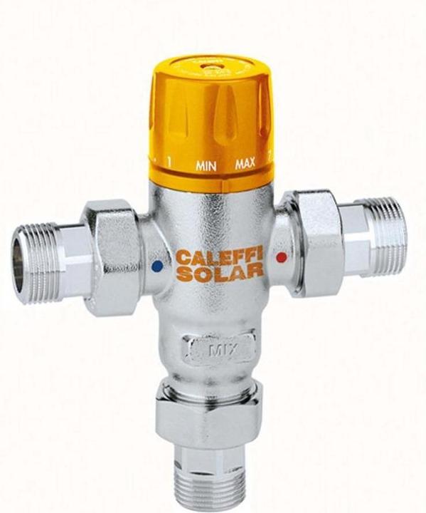 Actual product image Caleffi Solar thermostatic mixing valve f inlet temperatures b 100 GrC 3/4inch