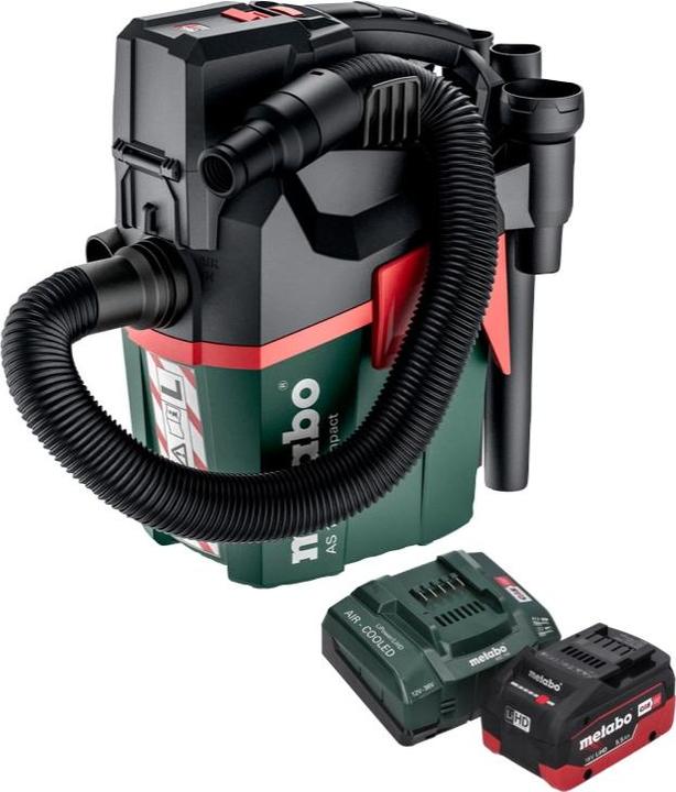 Immagine prodotto Metabo AS 18 L PC Aspirapolvere compatto senza fili 18 V 6 l IPX4 classe di polvere L bagnato e asciutto + (Aspirapolvere a umido e a secco)