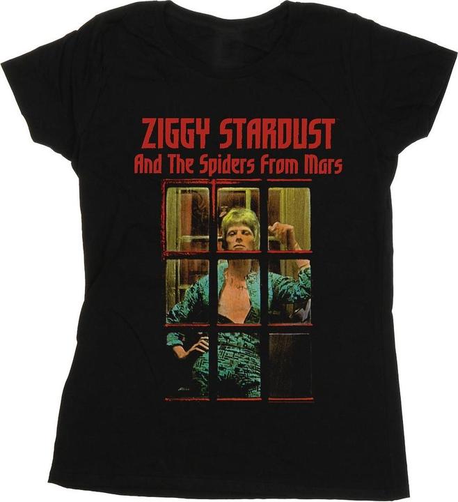 Actual product image David Bowie Womens/Ladies Ziggy Stardust Spider Cotton T-Shirt (M)