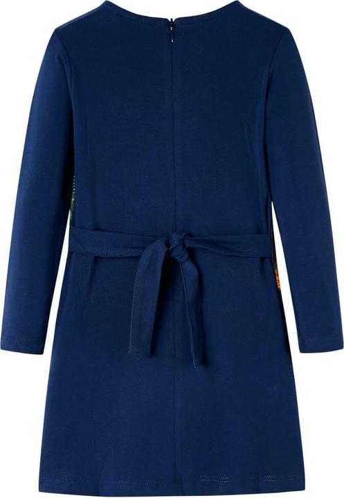 Image du produit VidaXL Robe enfant manches longues bleu marine 92,Matériau de la robe (92)